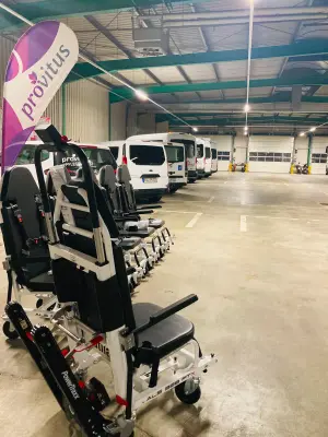 Provitus Fahrdienst Garage mit Tragestuhl